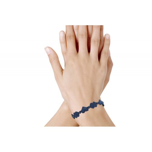 V Cruciani Bracelet Dentelle Amour et Chance Navy - LES POULETTES BIJOUX - Modalova