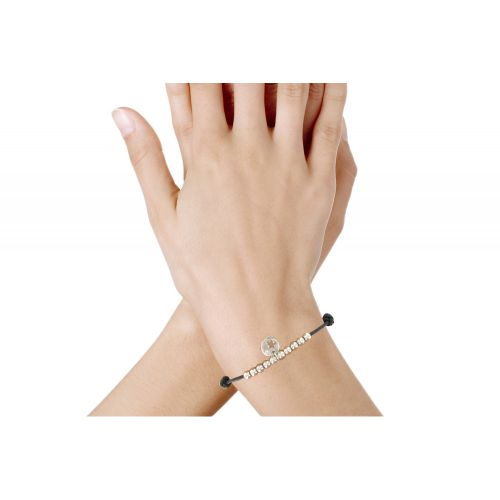 Bracelet Lien Médaille Etoile et Perles en Argent - Classics - LES POULETTES BIJOUX - Modalova