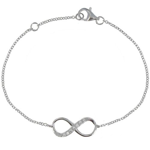 Bracelet Argent Infini et Strass - LES POULETTES BIJOUX - Modalova