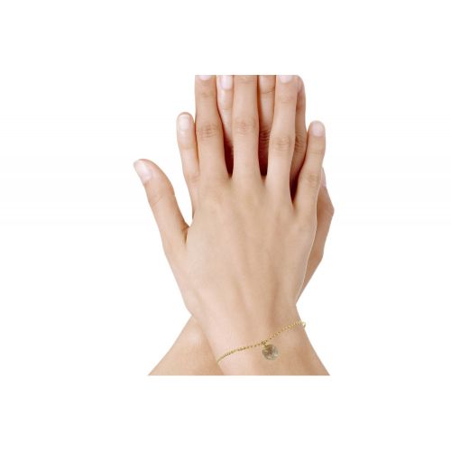 Bracelet Laiton Petite Bulle Pâte de Verre Cristal - LES POULETTES BIJOUX - Modalova