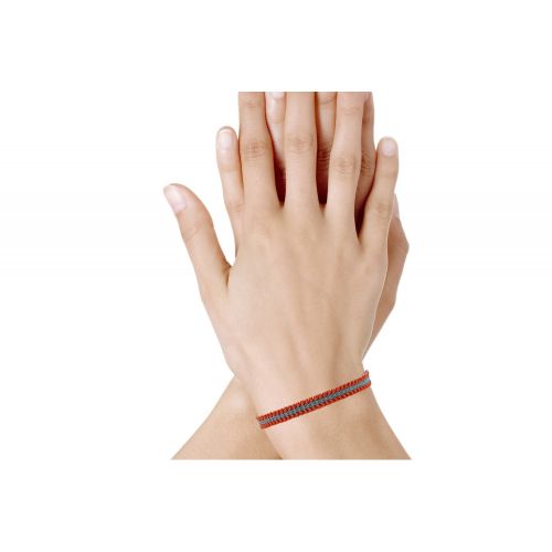 Bracelet Tissé Rouge et Bleu Perles - LES POULETTES BIJOUX - Modalova