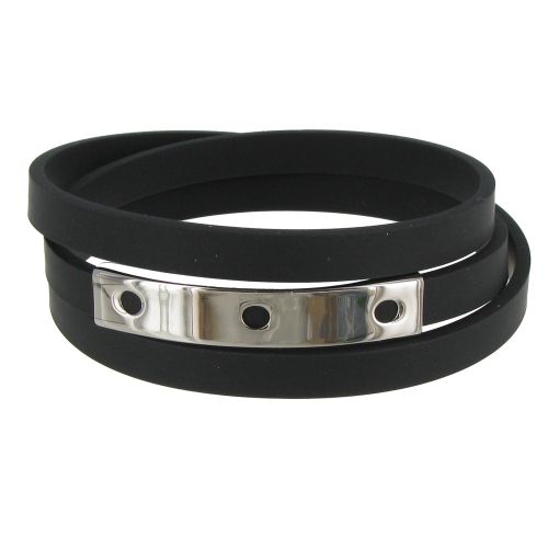 Bracelet Silicone Rectangle et Fermoir Acier - Classics - LES POULETTES BIJOUX - Modalova