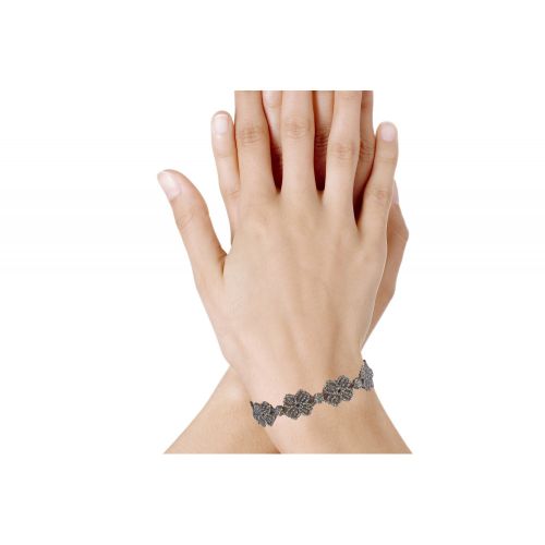 Cruciani Bracelet Dentelle 7 Trèfles Lurex Lavande - LES POULETTES BIJOUX - Modalova