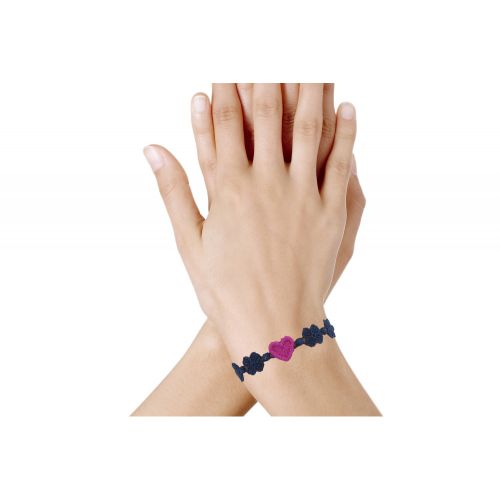 V Cruciani Bracelet Dentelle You Star Navy Coeur Fuchsia - LES POULETTES BIJOUX - Modalova