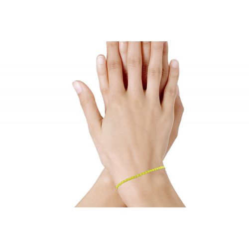 V Bracelet Pompon Fil de Coton Fluo et Perles Dorées - LES POULETTES BIJOUX - Modalova