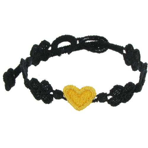 Cruciani Bracelet Dentelle You Star Coeur Jaune - LES POULETTES BIJOUX - Modalova