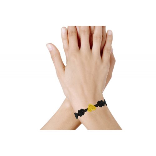 Cruciani Bracelet Dentelle You Star Coeur Jaune - LES POULETTES BIJOUX - Modalova