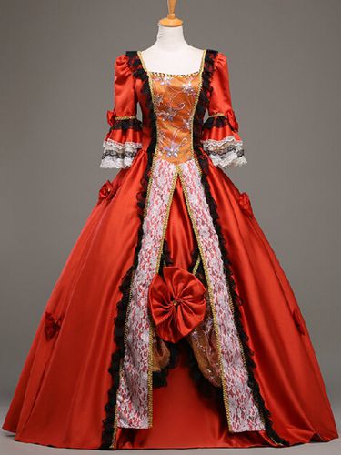 Costume rtro rouge synthtique de palais Halloween - Milanoo - Modalova