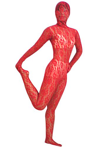 Costume de zentai rouge jacquard en dentelle Dguisements Halloween - Milanoo - Modalova