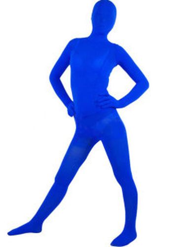 Populaire costume de zentai bleu en velours envelopp Dguisements Halloween - Milanoo - Modalova