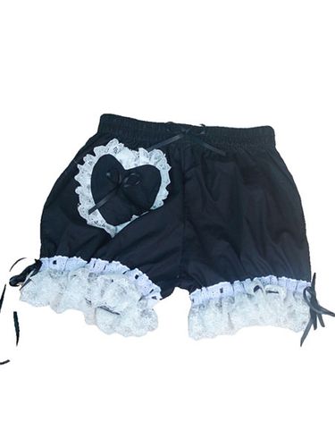 Lolita short en coton bicolore volants Dguisements Halloween - Milanoo - Modalova