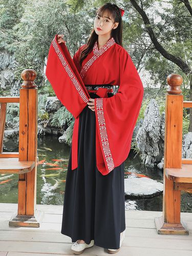 Ancien Costume Chinois Hanfu Traditionnel s Rouges Costume Dguisements Halloween - Milanoo FR - Modalova