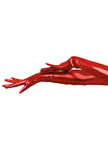 Gants collantsmtalliss brillants rouges Dguisements Halloween - Milanoo FR - Modalova