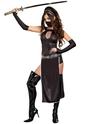 Costume Ninja Cosplay Noir Masque Chapeaux s Dguisements Halloween - Milanoo FR - Modalova