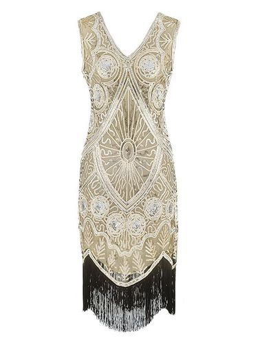 Robe Longue Année 20 Gatsby Bordeaux - Louise Vintage