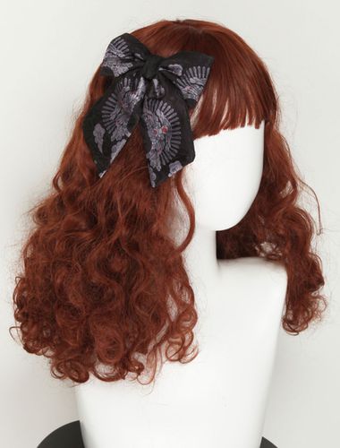 Coiffe Lolita Noir Argent Polyester Fibre Bowknot Accessoires De Cheveux Lolita - Milanoo FR - Modalova