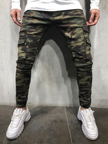Pantalons pour hommes Casual Camouflage Skinny Hunter Green Pantalons pour hommes - Milanoo - Modalova