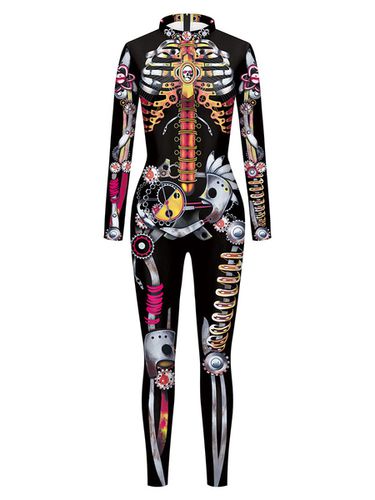 Combinaison d\'Halloweens Brown Leotard Squelette Squelette Halloween Scary Lycra Spandex Catsuit Zentai - Milanoo - Modalova