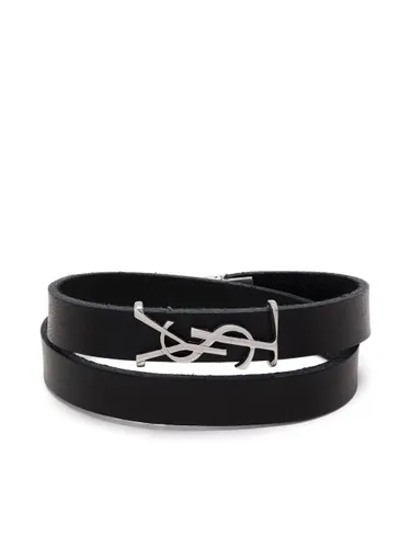 Saint Laurent Leather Bracelet - Saint Laurent - Modalova