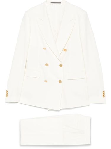 Wool Blend Double-Breasted Suit - Tagliatore - Modalova