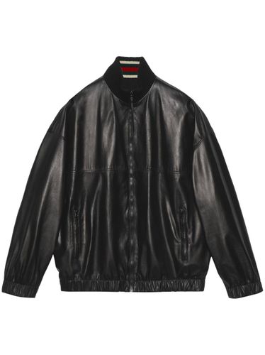 Gucci Leather Bomber Jacket - Gucci - Modalova