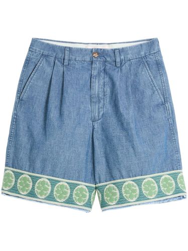 Valentino Denim Cotton Shorts - Valentino - Modalova