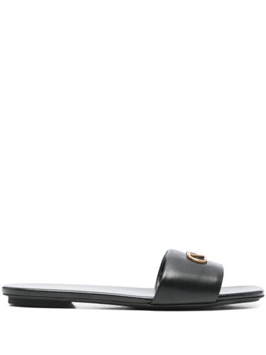 Emporio Armani Leather Flat Sandals - Emporio Armani - Modalova
