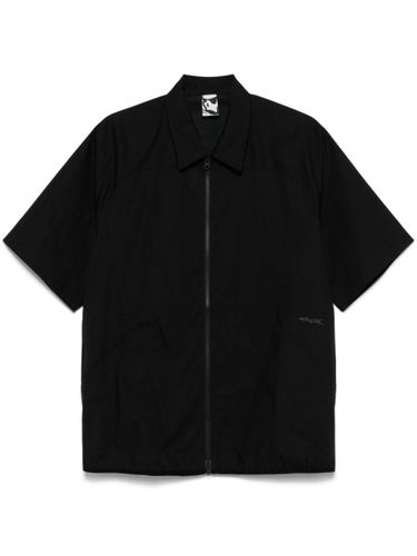 Short-Sleeved Full-Zip Shirt In Technical Popelin, Regular Fit - GR10K - Modalova