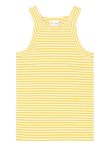 Striped Organic Cotton Tank Top - Closed - Modalova