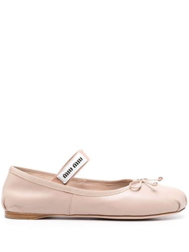 Miu Miu Leather Ballet Flats - Miu Miu - Modalova