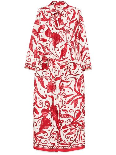 Printed Silk Long Shirtdress - FOR RESTLESS SLEEPERS - Modalova