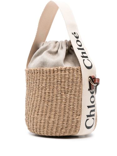 Chloè Woody Small Straw Bucket Bag - Chloè - Modalova