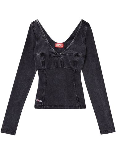 Diesel Denim Cotton Top - Diesel - Modalova