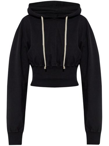 Cotton Cropped Hoodie - RICK OWENS DRKSHDW - Modalova