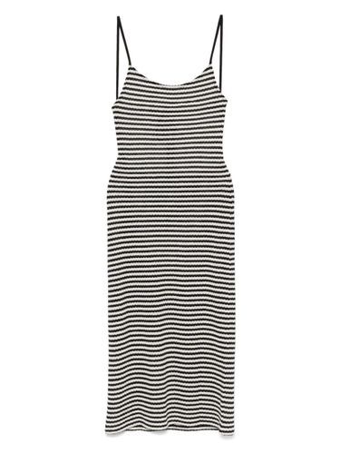 Striped Cotton Midi Dress - Emporio Armani - Modalova