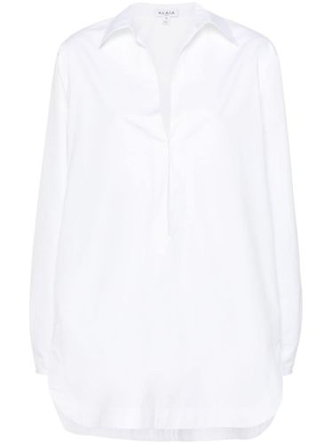 Alaïa Cotton Chemisier Mini Dress - Alaïa - Modalova