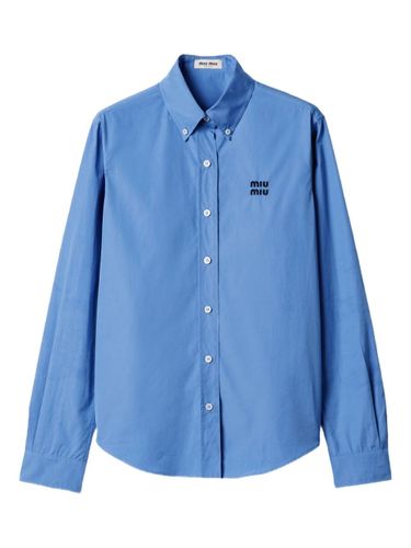 Miu Miu Logo Cotton Shirt - Miu Miu - Modalova