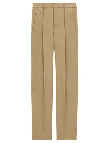 Wool Gabardine Trousers - Saint Laurent - Modalova