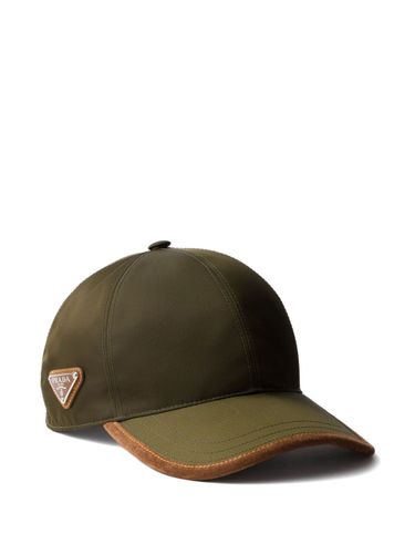Re-Nylon And Leather Baseball Cap - Prada - Modalova
