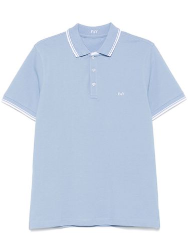 Fay Contrasting Collar Polo - Fay - Modalova