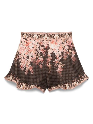 Printed Linen Blend Shorts - Zimmermann - Modalova