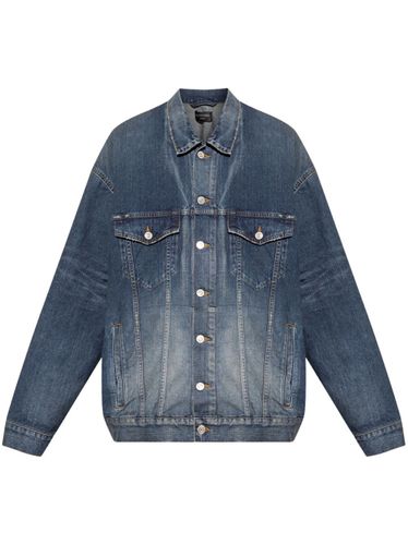 Tape Type Oversized Denim Jacket - Balenciaga - Modalova