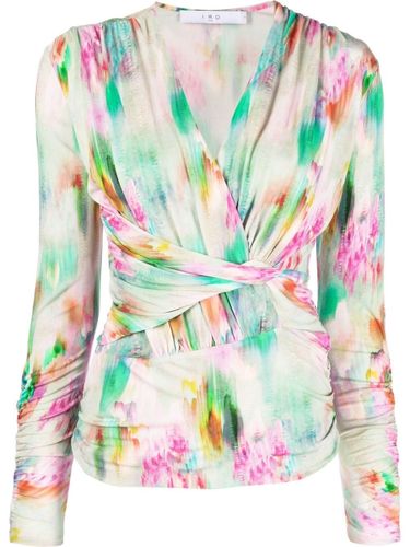 Iro Printed Wrap Silk Blend Top - Iro - Modalova