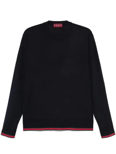 Gucci Web Detail Wool Sweater - Gucci - Modalova