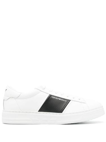 Emporio Armani Leather Sneakers - Emporio Armani - Modalova