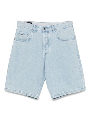 Denim Cotton Bermuda Trousers - Emporio Armani - Modalova
