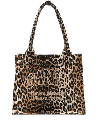 GANNI Organic Cotton Large Tote Bag - GANNI - Modalova