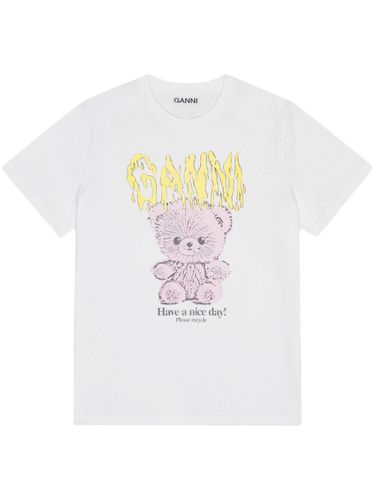 GANNI Teddy Organic Cotton T-Shirt - GANNI - Modalova