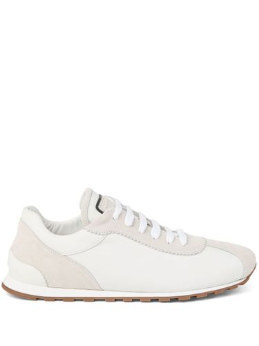Suede Sneakers With Shiny Details - Brunello Cucinelli - Modalova