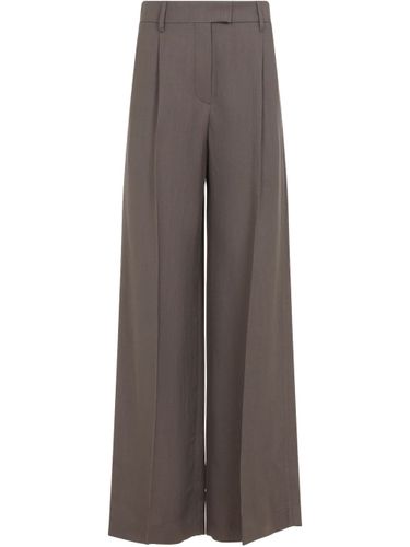 Linen Trousers With Shiny Details - Brunello Cucinelli - Modalova